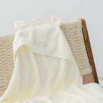 Organic Baby Hooded Towel - Creme